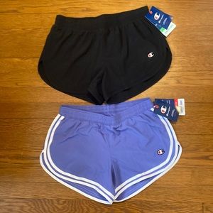 Womens size small Champion shorts both brand new with tags